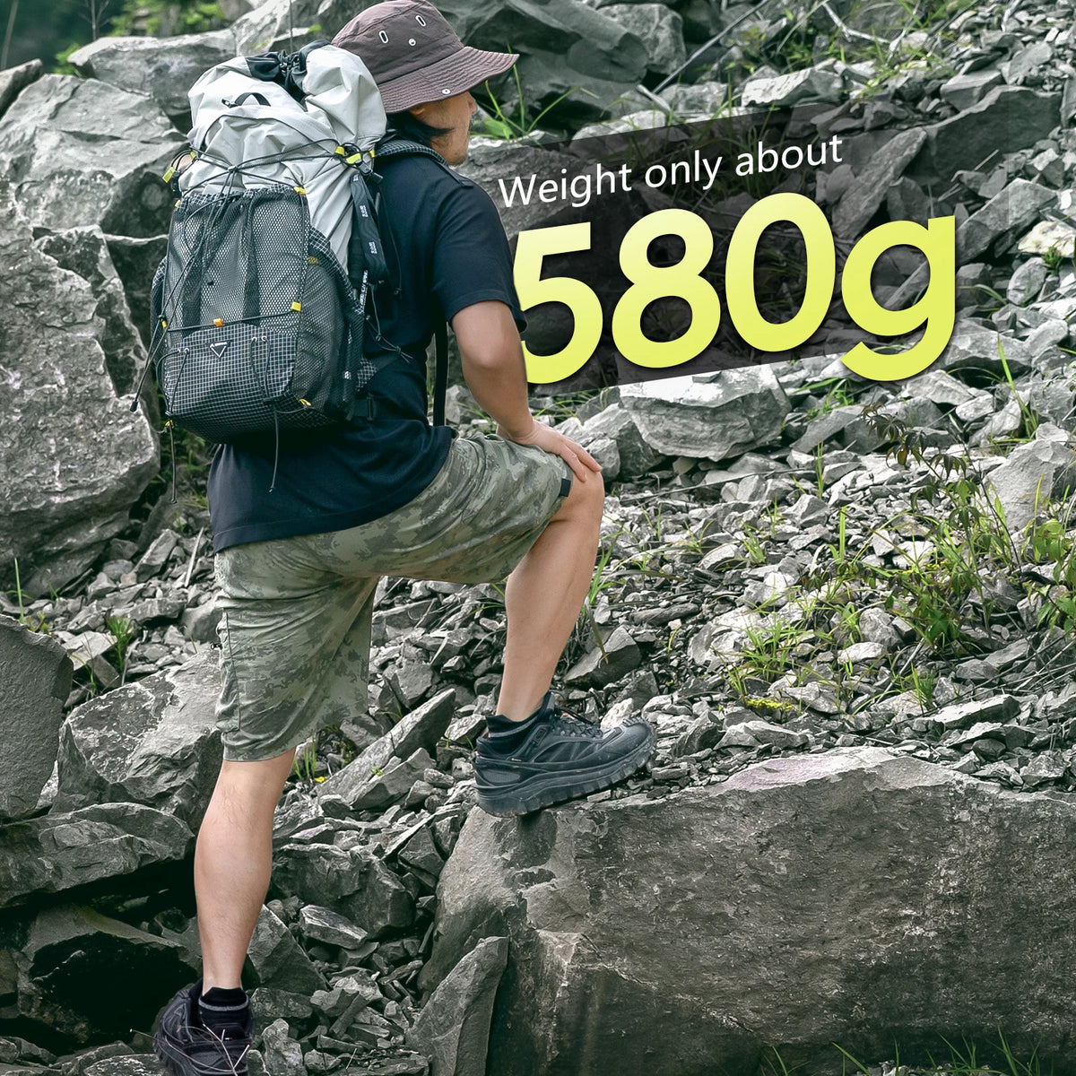 Camping Backpack 25+10L Large Capacity Travel Bag Outdoor