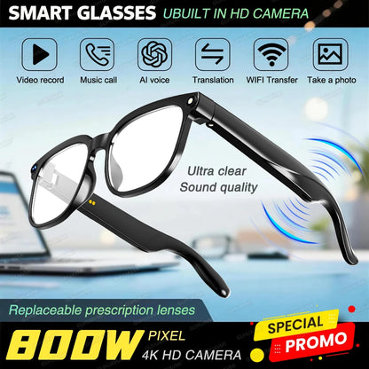 New Smart AI Glasses 1080P HD Video Record Camera ChatGPT