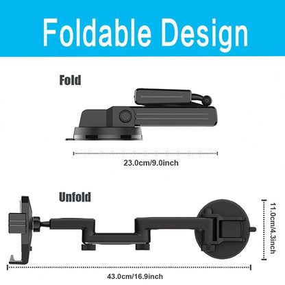Black Car Phone Mount Holder Adjustable Height Suction Cup