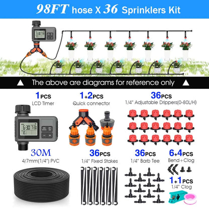 Garden LCD Button Timer Irrigation Set
