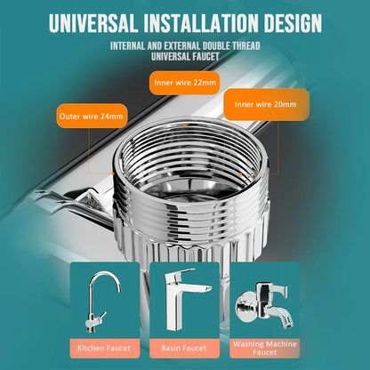 1440° Rotatable Scalable Metal Faucet Bathroom Tap