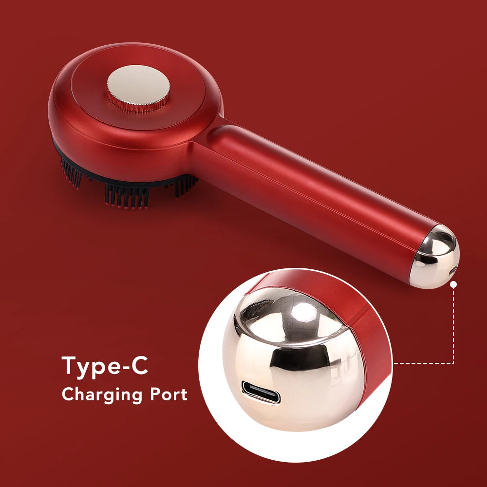 Electric Micro-current Massage Comb Red Light Hair Care