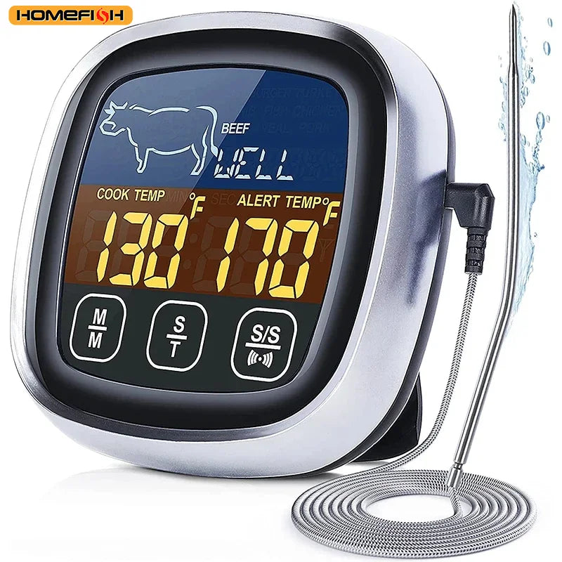 HOMEFISH Digital Meat Kitchen Thermometer Stainless