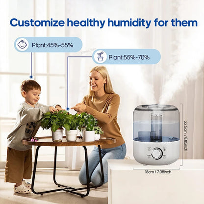KINSCOTER 3L Air Humidifier Professional Large Capacity Home Humidifier Plant Mist