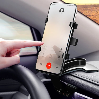 360° Rotatable Car Phone Mount - Multi-Function Clip-on Dashboard