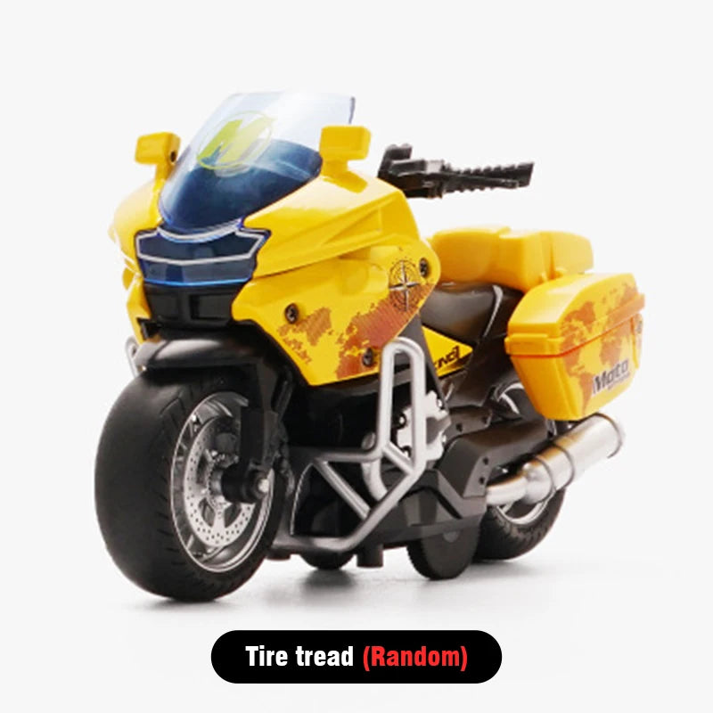 Car Model Alloy Pull Back Motorcycle Men's Locomotive