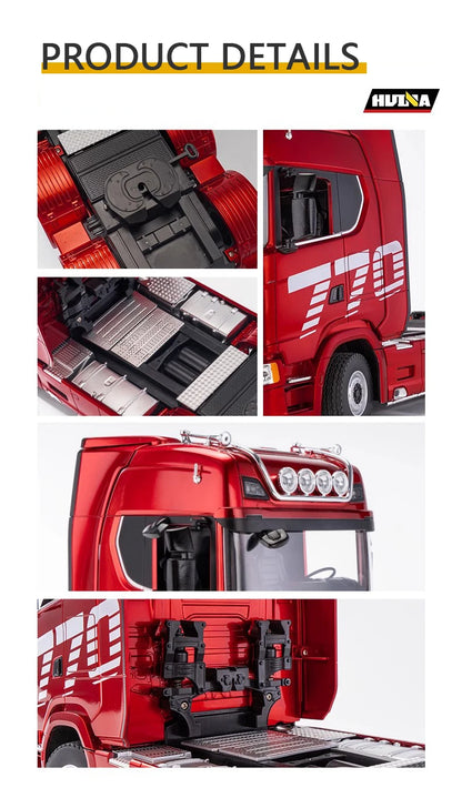 HUINA 1501 770S Alloy Tractor 19CH RC Truck 1/18 2.4G remote
