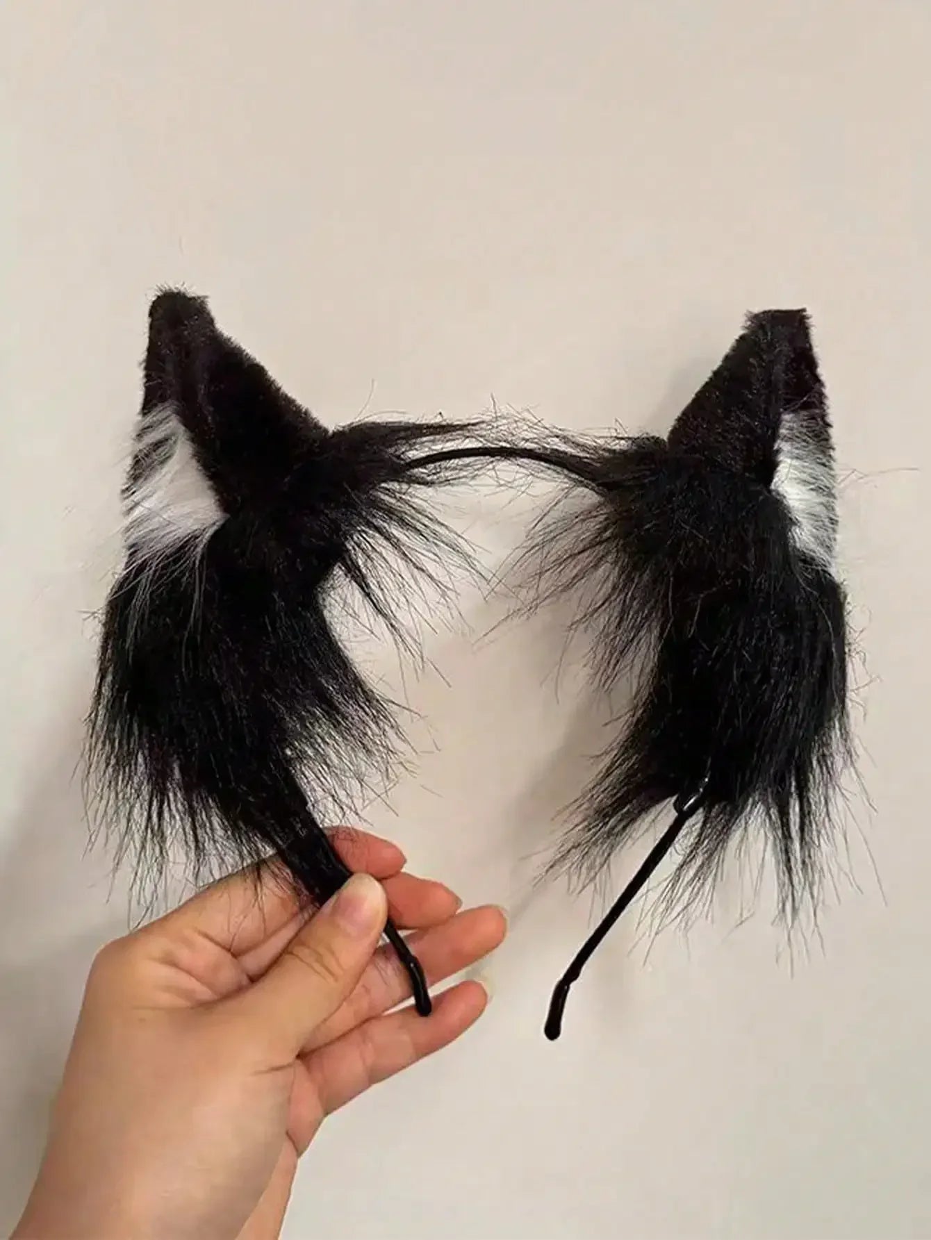 Pink Cat Ear Headband Plush Material Cute Kawaii