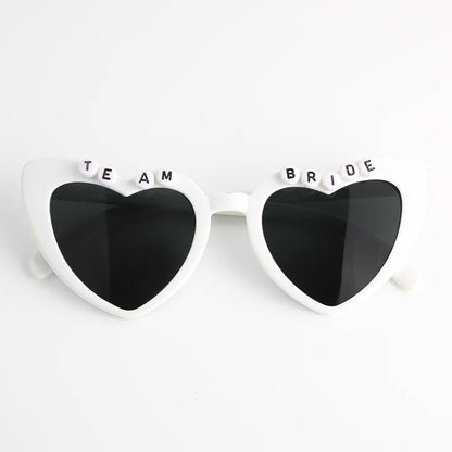 Heart Shaped Sunglasses Wedding Bride Bridesmaid