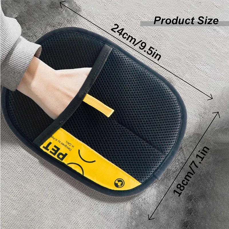 Pet Hair Remover Gloves Electrostatic 2-in-1 Lint Roller Brush