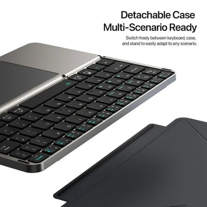 Folding Bluetooth Keyboard PC Phone Holder Wireless Foldable Keyboard