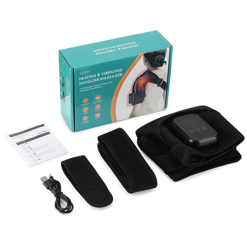 Electric Shoulder Massager Heating Pad Vibration Massage