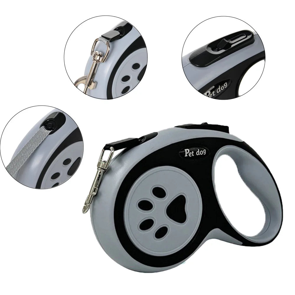 Paw Dog Leash  Outdoor Lead Walking Strong Retractable
