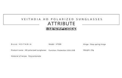 VEITHDIA Fashion Vintage Polarized Sunglasses for Men and Women