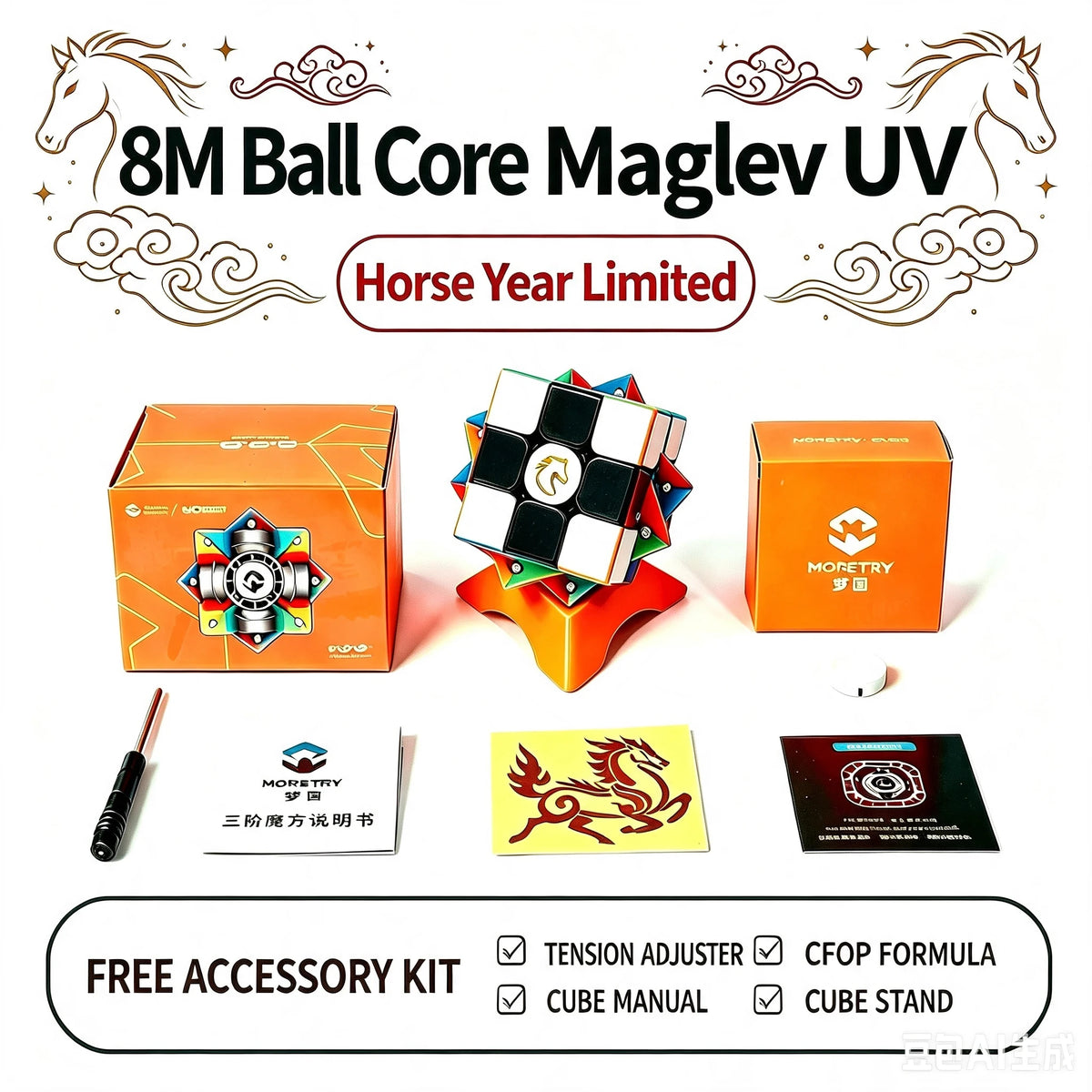 Moretry & SaoCube TianMa X3+ Maglev Ball Core 3x3 Glossy