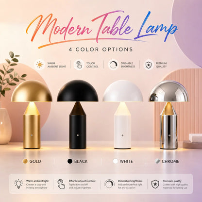 Metal Mushroom Table Lamp Modern Decoration Desk Lamp
