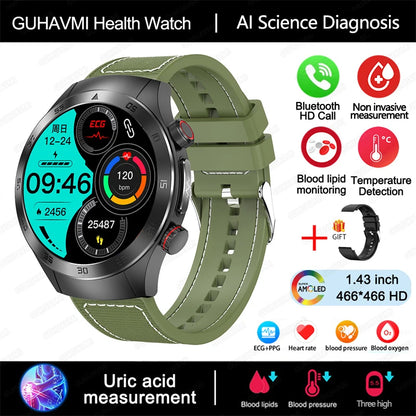 2025New Laser Therapy ECG+PPG Smartwatch For Men Women