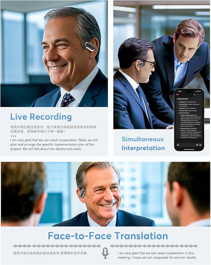 Real Time Translator Headphones AI Language Translation Earbuds