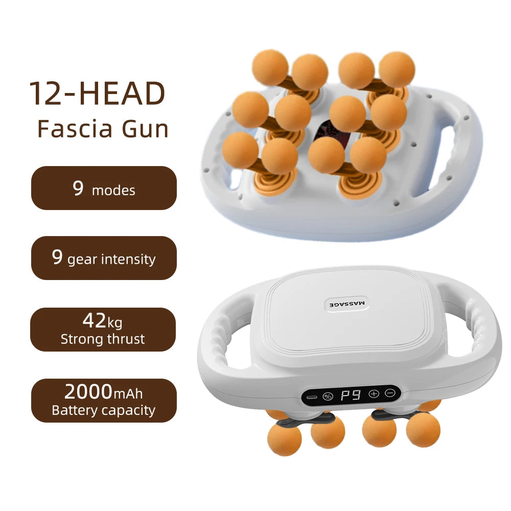 42-Heads Fascia Gun High-Frequency Vibration Body Massage