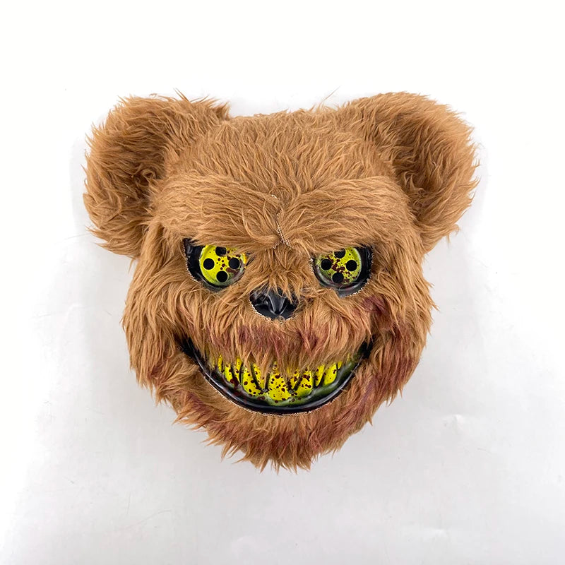 Halloween Horror Light Up Mask Glowing Bloody Bear Killer Mask