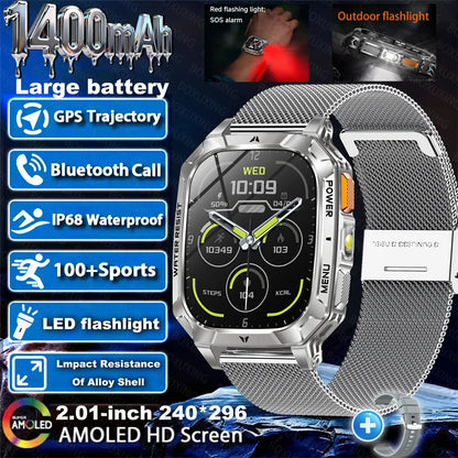 1400mAh Super Battery Durable Adult Smart Watch 2.01 inch