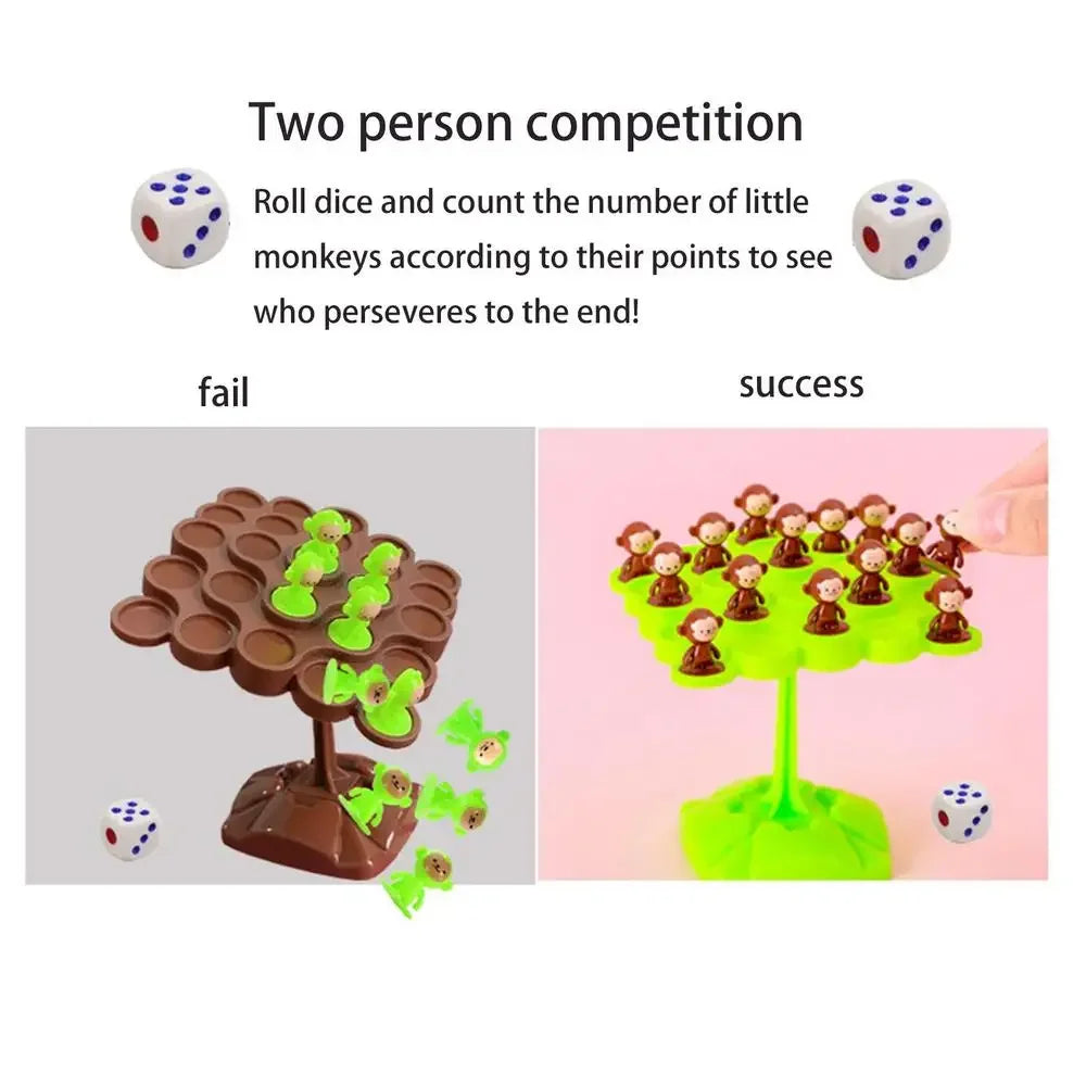 Creative Balancing Tree Toy Digital Monkey Balance Scale