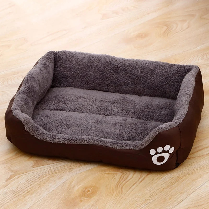 Black Dog Bed Plush Sleeping Bed Non-Slip and Bite-Resistant