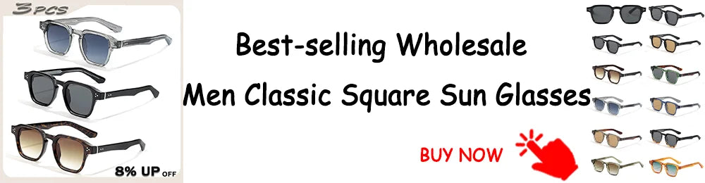 HBK New Fashion Sunglasses men Vintage Square