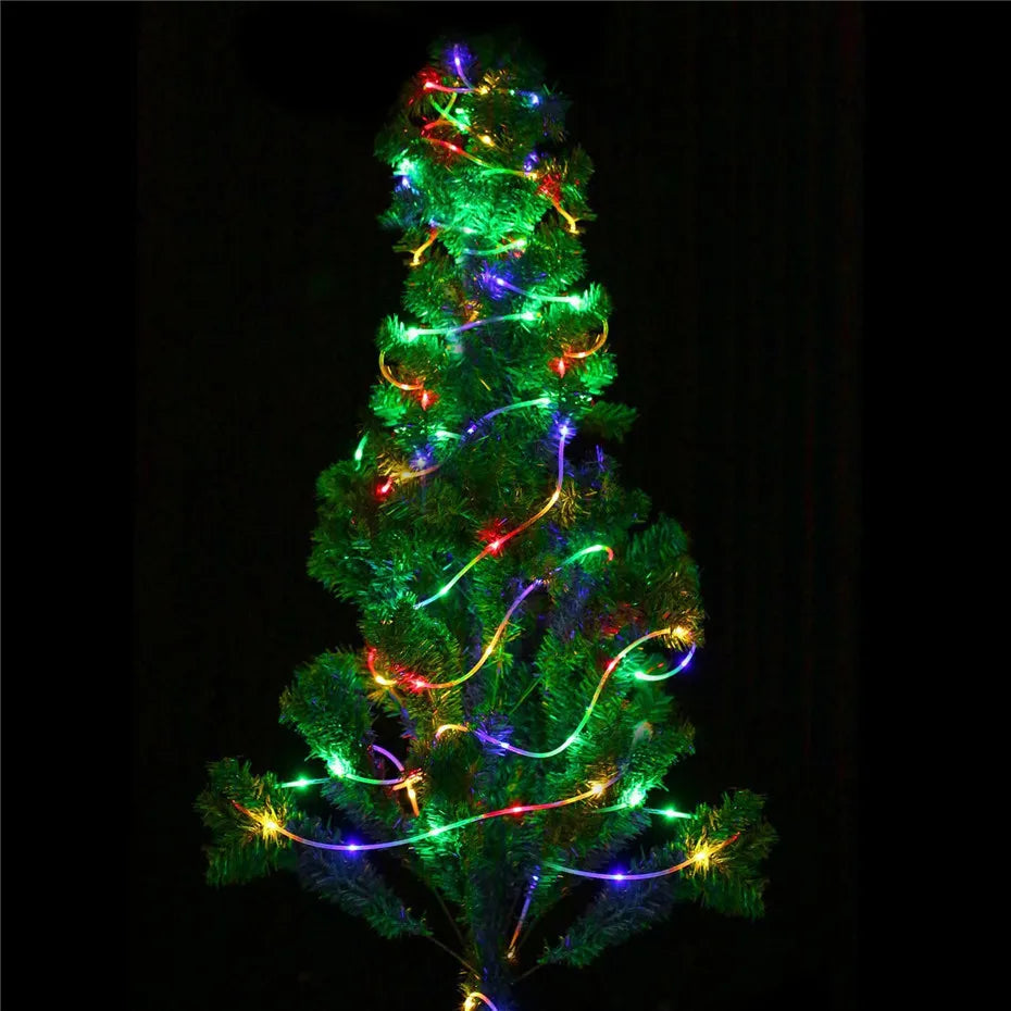 LED Solar Strip Rope Tube Fairy Light Solar Garland String