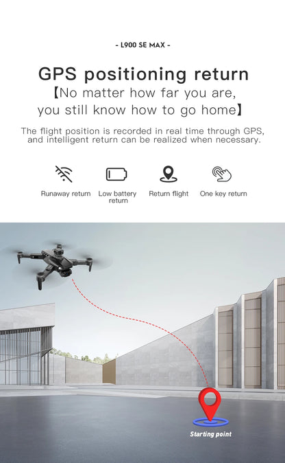L900 Pro SE MAX GPS Drone 4K Professional Dual HD Camera