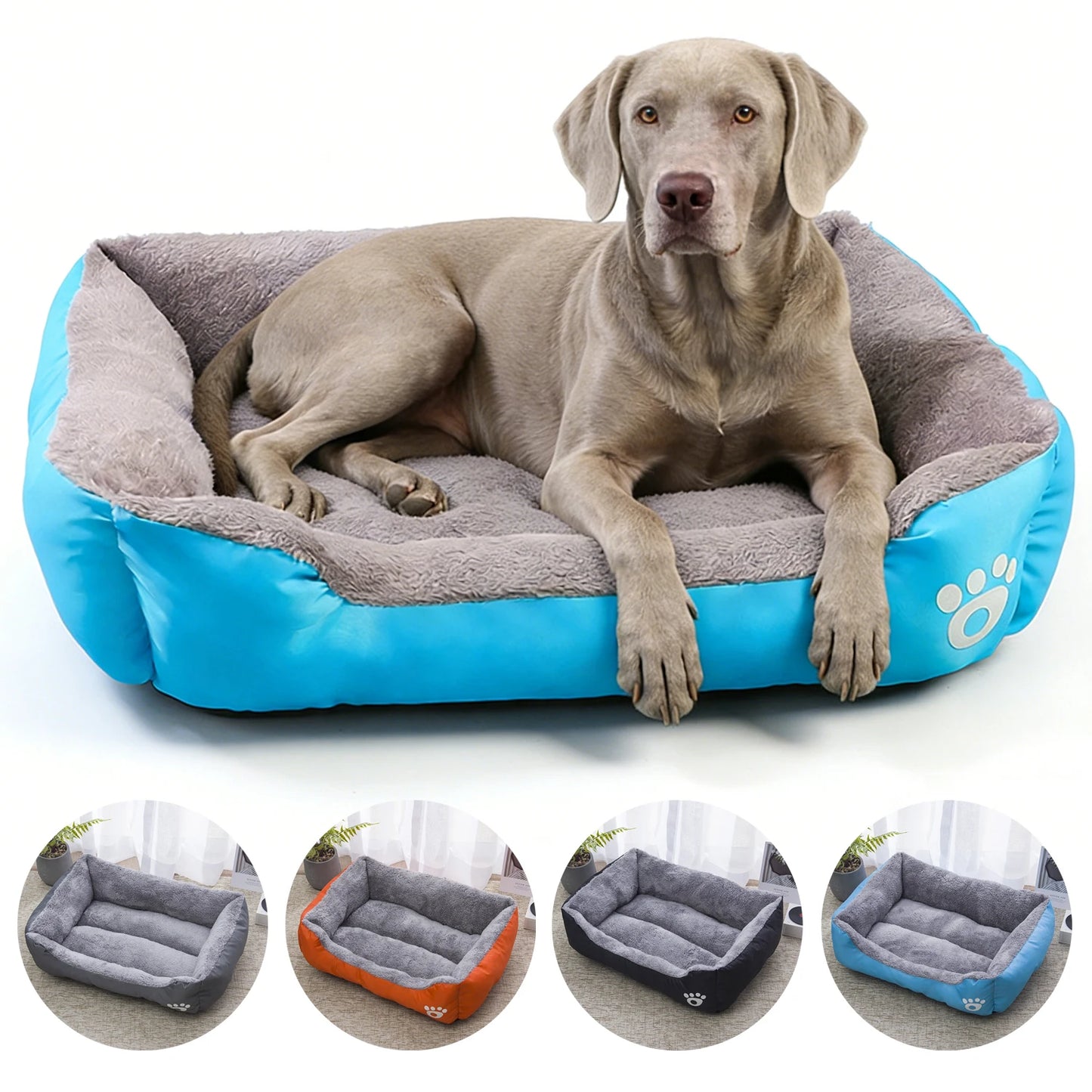 Square Large Dog Bed Soft Cat Sleeping Sofa Kennel