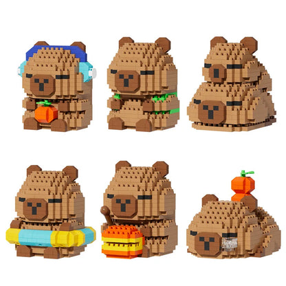 Cute doll Kapi Capybara Bala creative building blocks