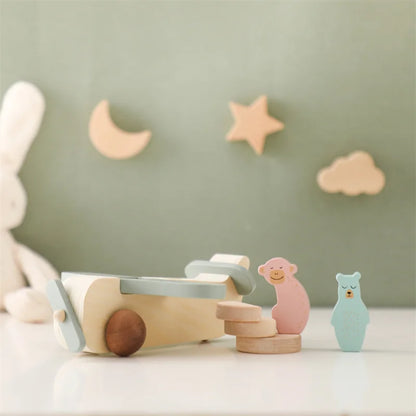 Wooden Birthday Train Toy Simulated Train Toy Model