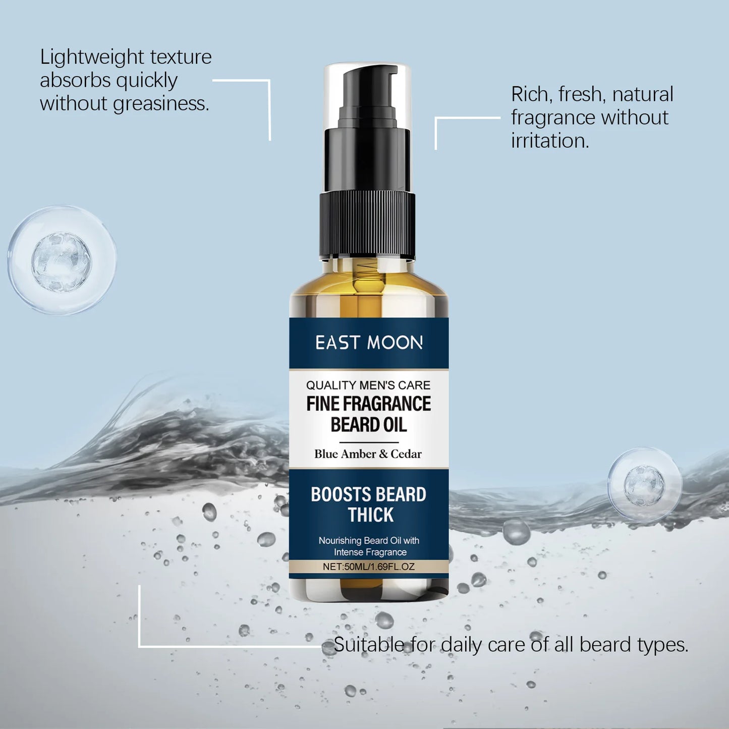 Cedar-Scented Men's Beard Oil–Deep Nourishment