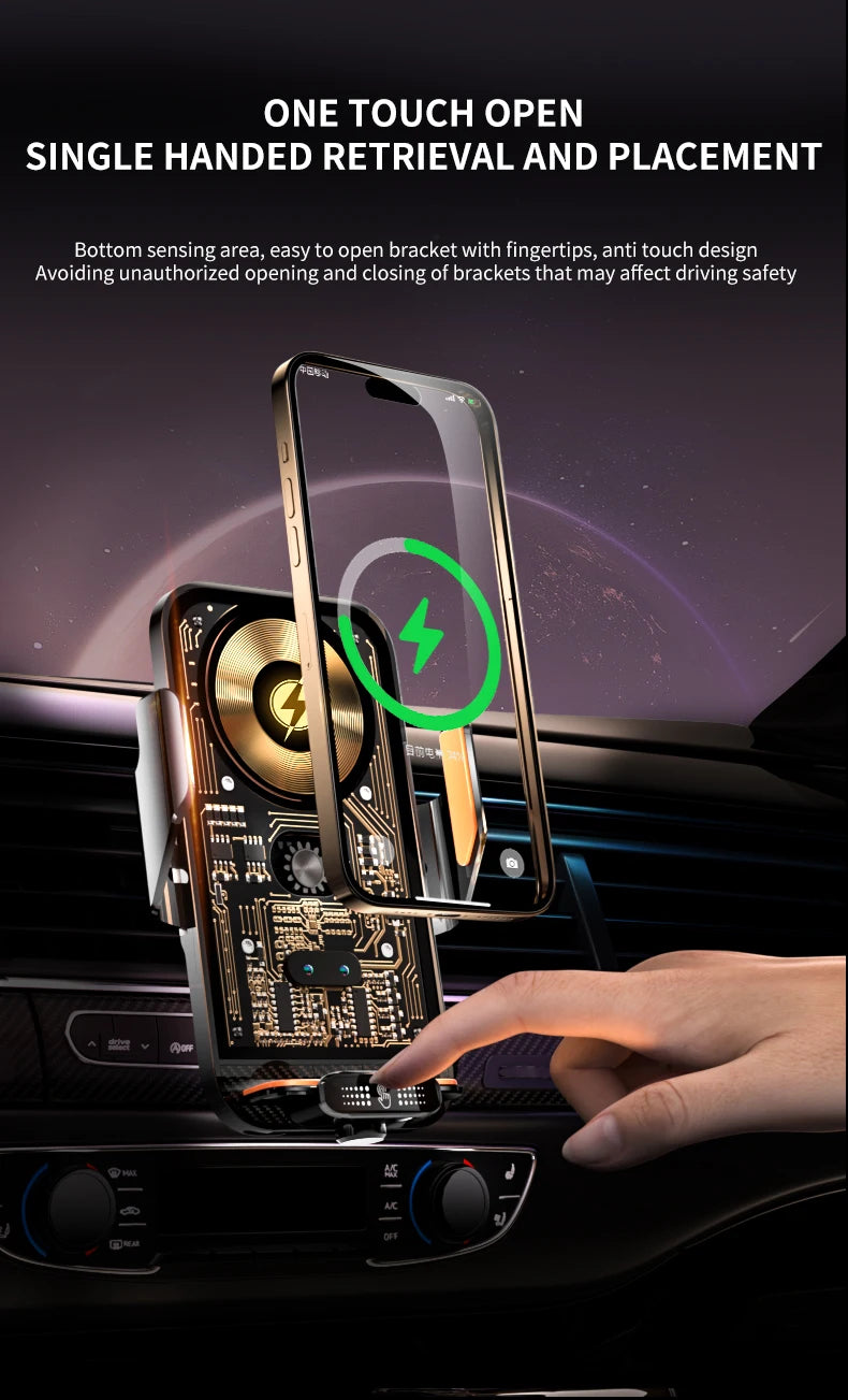 Car Phone Holder 66W Wireless Charger Mobile Phone Holder