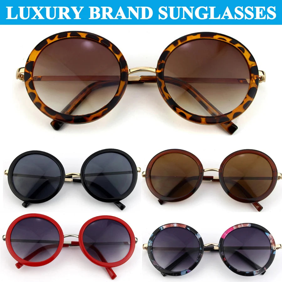 Sunglasses Women Men Round New Luxury Brand Design