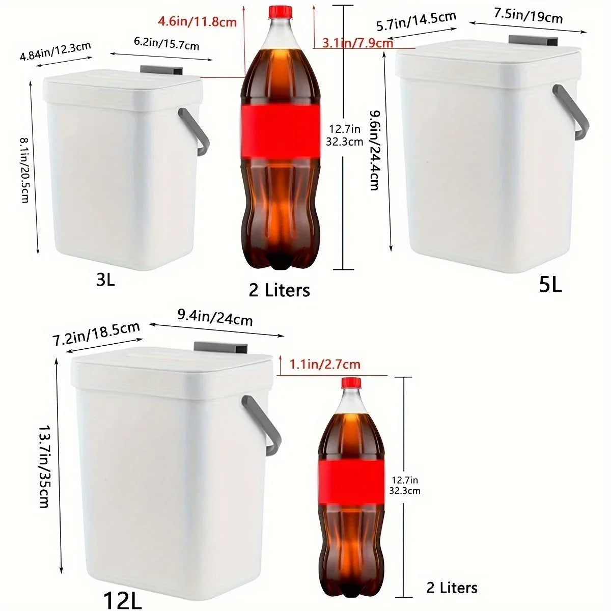 Small Plastic Trash Can Hanging Small Trash Can with Lid