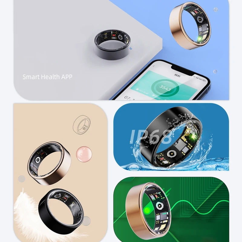 Smart Ring Bluetooth Call Heart Rate Blood Pressure Monitor