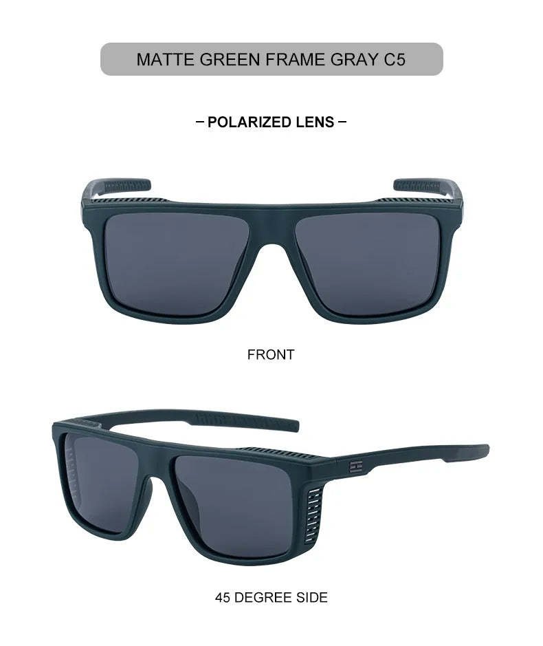 Vintage Polarized Sunglasses Men Fashion Square Eyewear