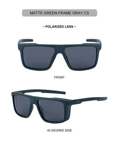 Vintage Polarized Sunglasses Men Fashion Square Eyewear