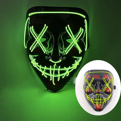 Wireless LED Purge Mask Halloween Horror Party Carnival Cosplay