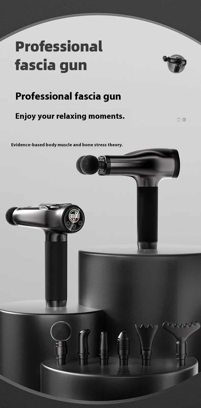 Double Head Handheld Mini Massager Gun with Deep Tissue