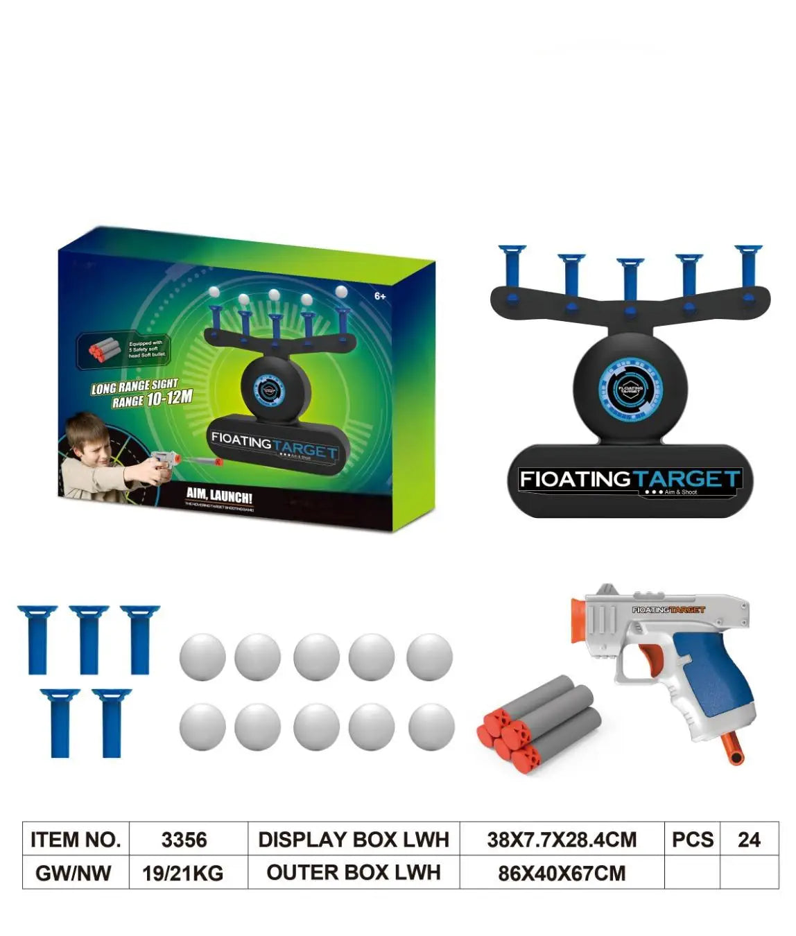 Gift Choice - Glow-in-the-Dark Shooting Target Practice Kids