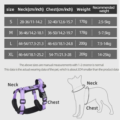 New Pet Harness Reflective With Handle Easy Control