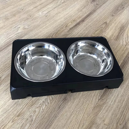 Elevated Dog Feeder Bowls Adjustable Raised Stand