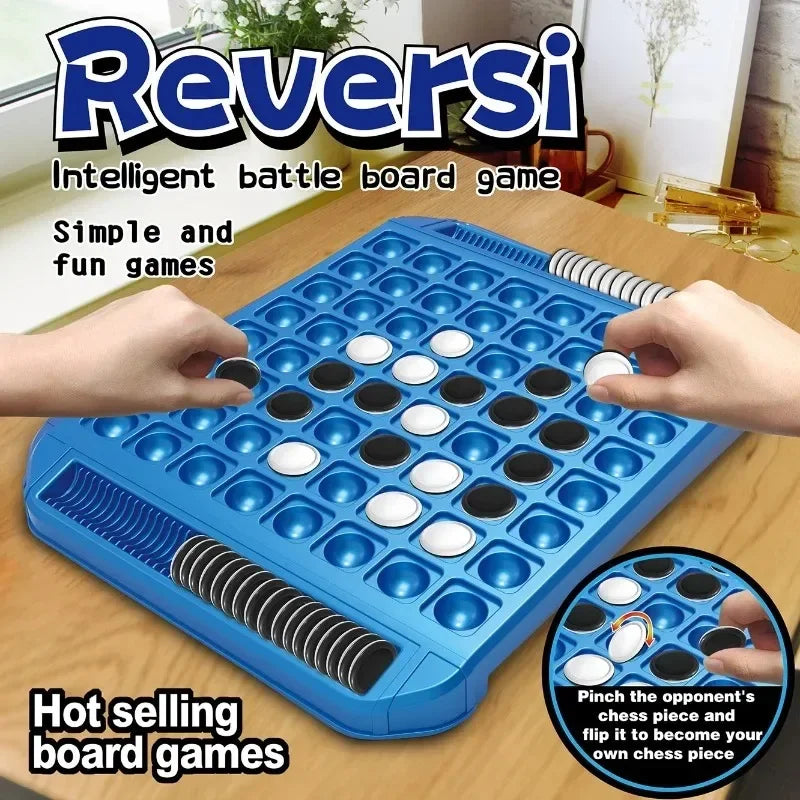 Dual-Side Flip Board Strategy Game for 2 Players Logic Training