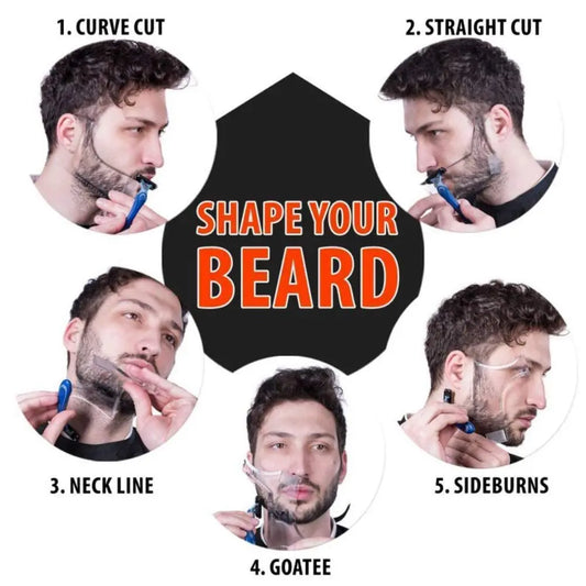 All-in-One Beard Styling Comb - Creative Stencil And Shaping Template Tools