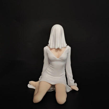 New Mysterious Ghost Lady PVC Figure Mini Anime Girl Figurine Ornament for Computer Desk