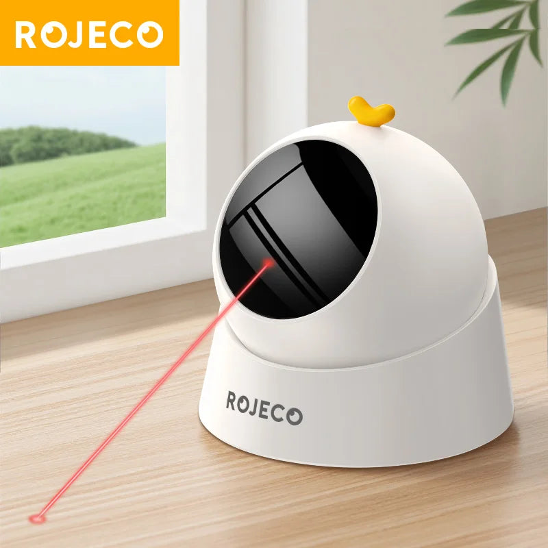 ROJECO Automatic Pet Toy Interactive Adjustable Electric Cat Laser Toy