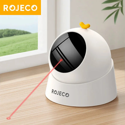 ROJECO Automatic Pet Toy Interactive Adjustable Electric Cat Laser Toy